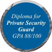 Diploma for Private Security Guard  GPA 88/100
